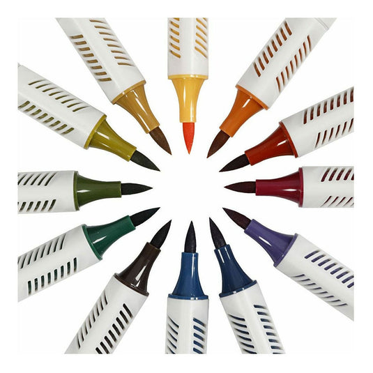 Creativ company handletter stiften kleur, 12st. dubbelzijdig