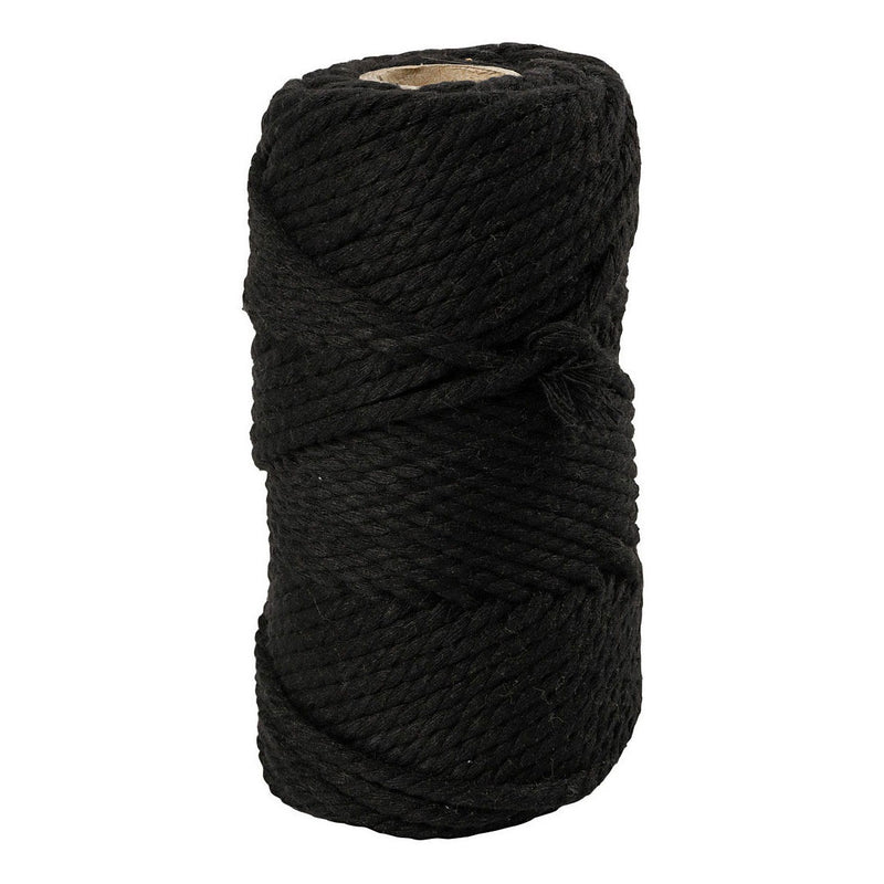 Load image into Gallery viewer, Creativ company macrame koord zwart, 55m
