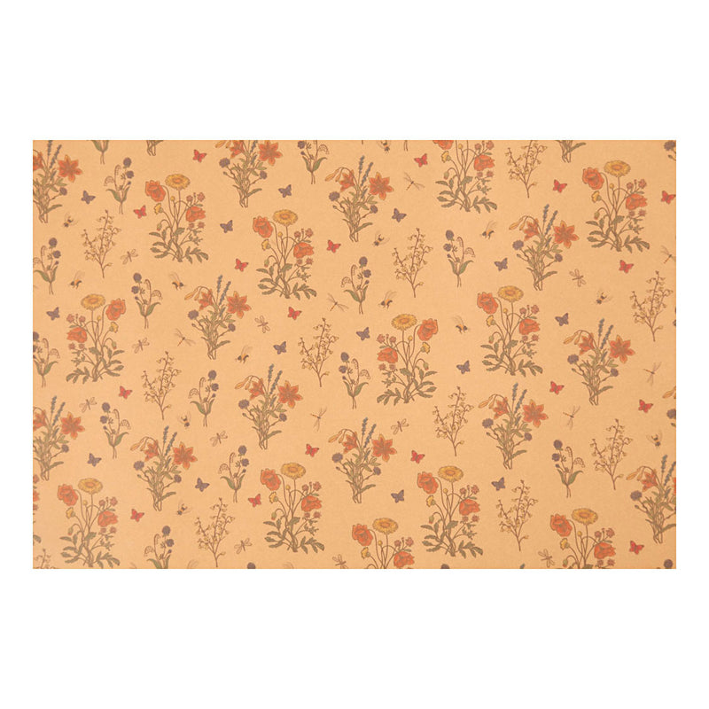 Load image into Gallery viewer, Creativ company faux leather papier bruin met bloemenprint, 1m
