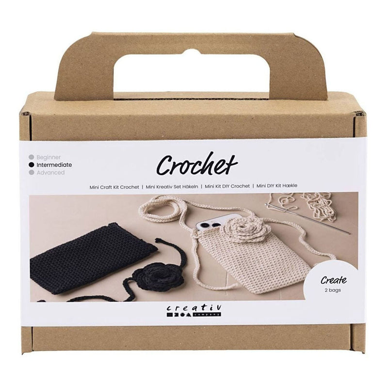 Load image into Gallery viewer, Creativ company mini hobbyset haken tas met roos
