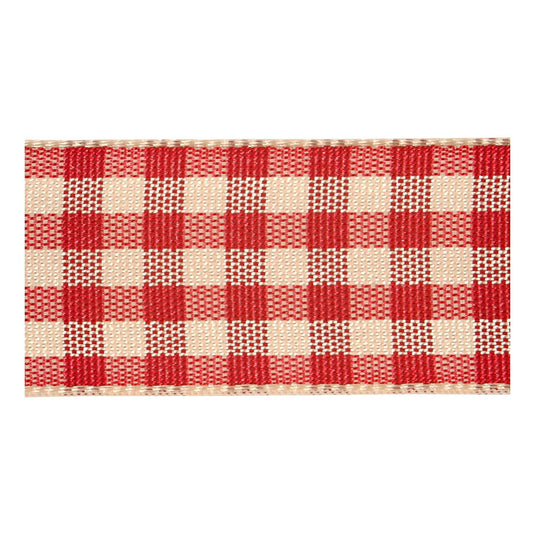 Creativ company https: www.cchobby.nl geruit-lint-b-20-mm-antiek-rood-wit-25-m-1-rol