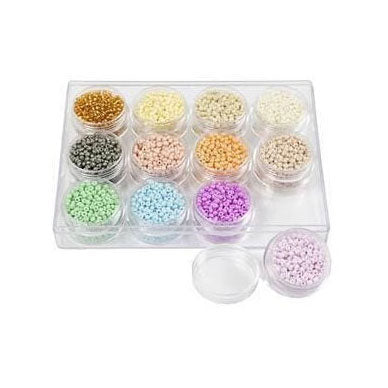 Load image into Gallery viewer, Creativ company rocailles ronde glazen kralen 3 mm pastelkleuren, 12x17 gram
