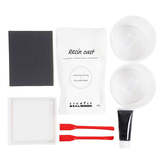 Creativ company hobbyset hars gieten dienblad met terrazo