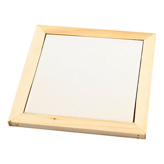 Creativ company onderzetter met houten lijst 15x15cm, 10st.