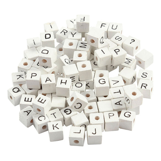 Creativ company https: www.cchobby.nl letterkralen-a-z-en-blanco-afm-8x8-mm-gatgrootte-3-mm-wit-750-div-1-doos