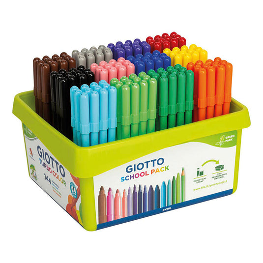 Creativ company giotto stiften diverse kleuren school pack, 144st.