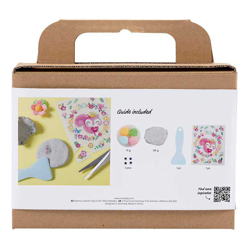 Load image into Gallery viewer, Creativ company http: www.cchobby.nl mini-hobbyset-boetseren-steen-met-insect-grijs-lichtroze-licht-turquoise-1-doos
