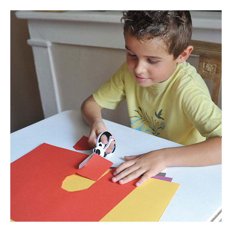 Afbeelding laden in galerijviewer, Creativ company fiskars kinderschaar met dierenmotief panda - 13cm

