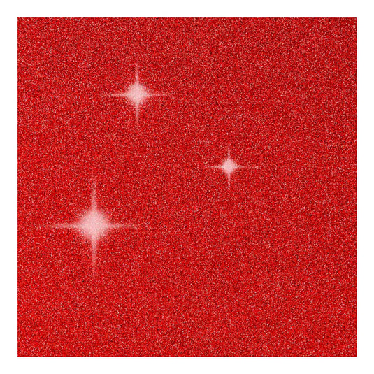 Creativ company kaarten en enveloppen 10,5x15cm glitter rood - 4st.