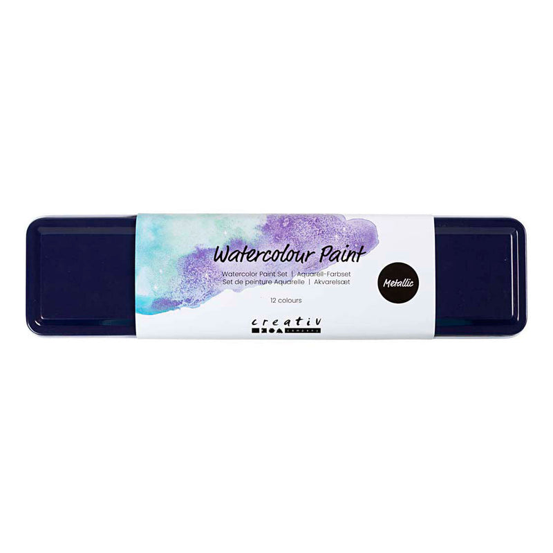 Load image into Gallery viewer, Creativ company aquarelset metallic kleuren - 12 kleuren

