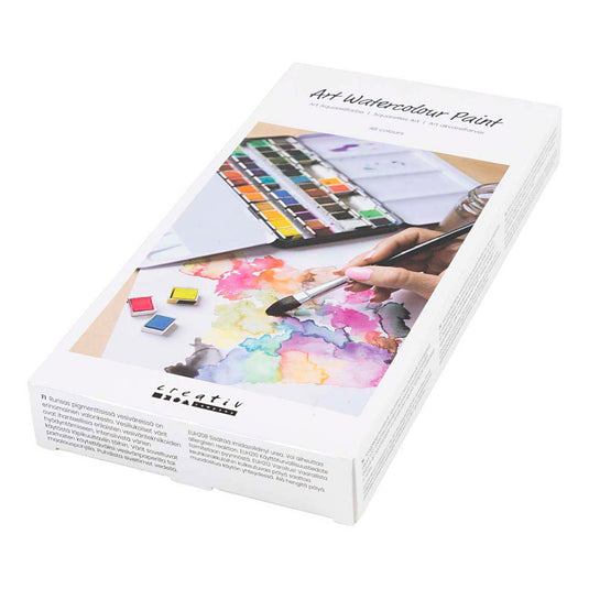 Creotime art aquarelverf standaardkleuren - 48 kleuren