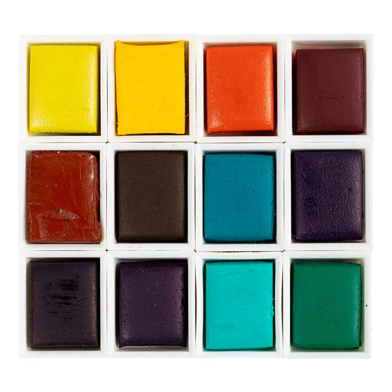 Afbeelding laden in galerijviewer, Creativ company https: www.cchobby.nl art-aquarelverf-pan-bloemen-en-landschappen-afm-10x15x20-mm-diverse-kleuren-12-kleur-1-stuk
