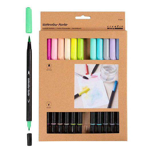 Creativ company aquarelmarker - 12 kleuren