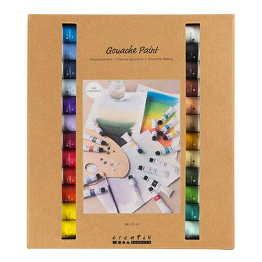 Creativ company gouacheverf diverse kleuren - 24x20ml.