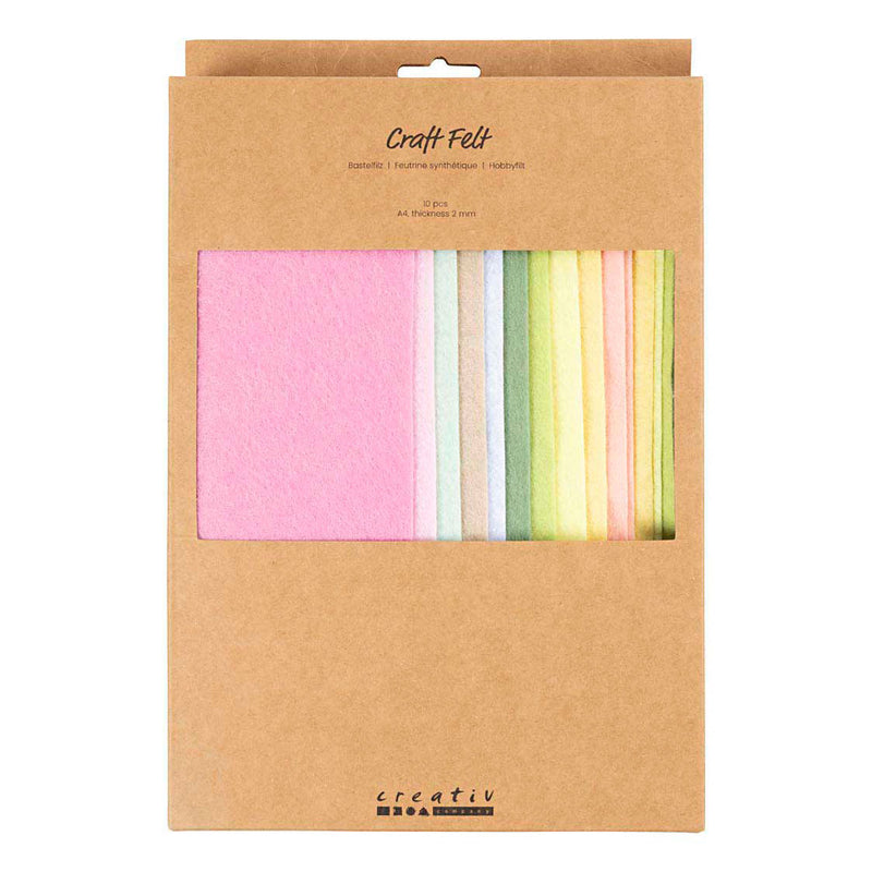 Load image into Gallery viewer, Creativ company hobbyvilt a4 dikte 2mm pastelkleuren - 10st.
