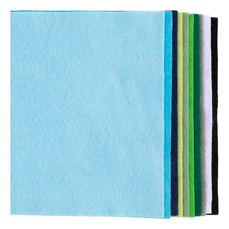 Load image into Gallery viewer, Creativ company hobbyvilt a4 dikte 2mm blauw en groen harmonie - 10st.
