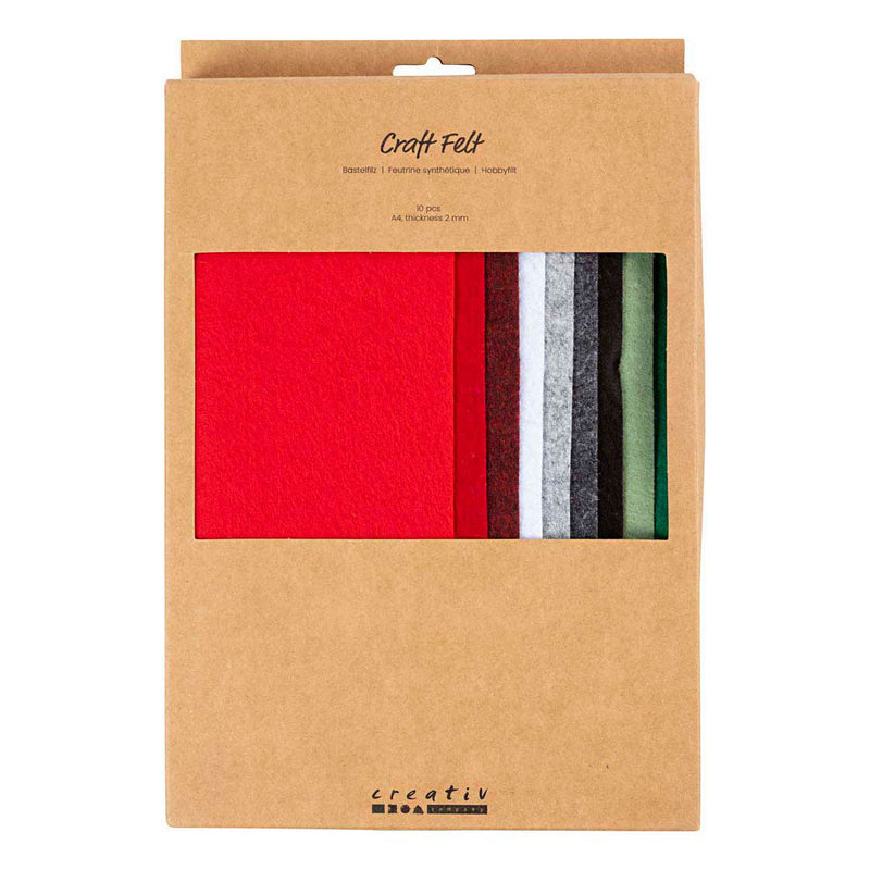 Load image into Gallery viewer, Creativ company hobbyvilt a4 dikte 2mm kerst kleuren - 10st.
