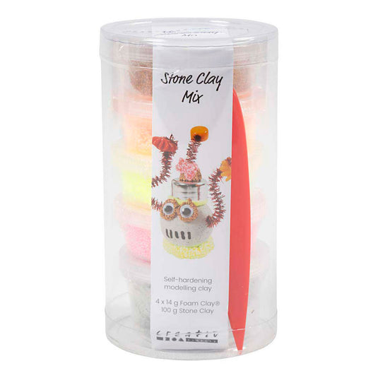 Creativ company stone clay mix rood en oranje harmonie
