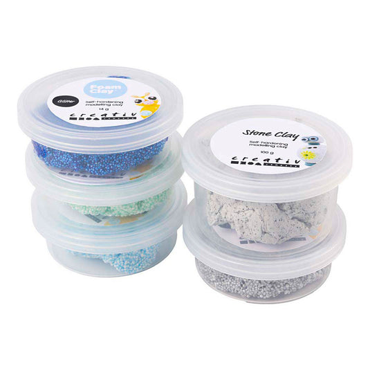 Creativ company stone clay mix blauw en groen harmonie