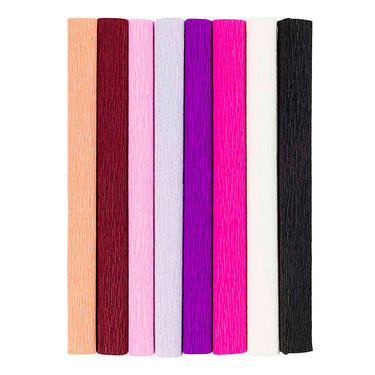 Creativ company crepepapier paars en roze harmonie - 8st.