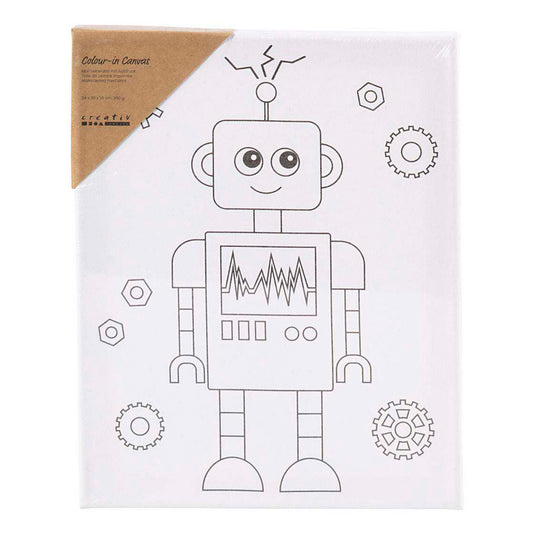 Creativ company https: www.cchobby.nl schildercanvas-met-print-robot-d-1-6-cm-afm-24x30-cm-360-gr-1-stuk