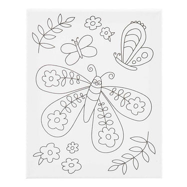 Creativ company schildercanvas met print grote vlinder - 24x30cm