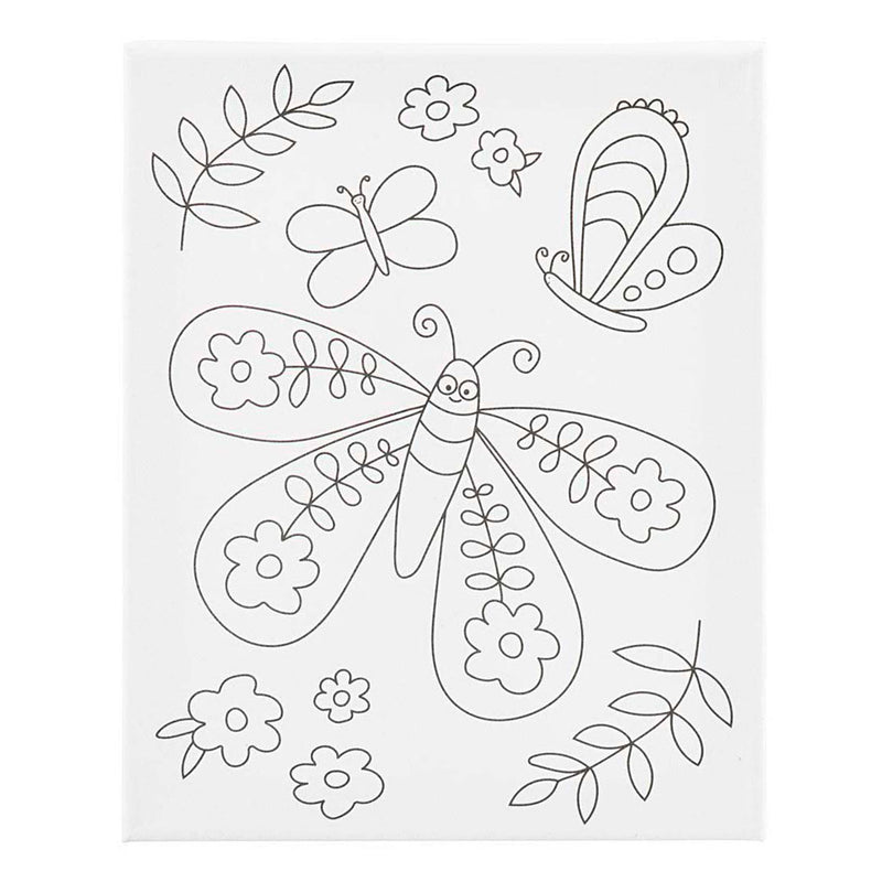 Load image into Gallery viewer, Creativ company schildercanvas met print grote vlinder - 24x30cm
