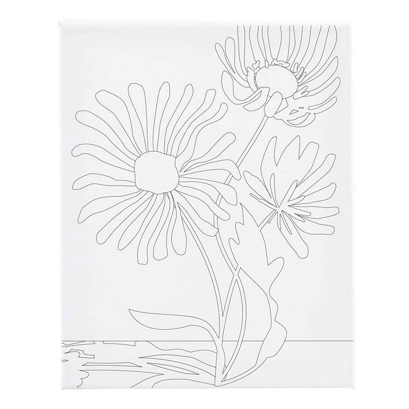 Load image into Gallery viewer, Creativ company schildercanvas met print grote bloemen - 24x30cm

