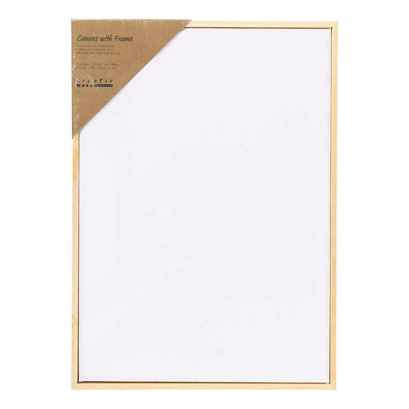 Load image into Gallery viewer, Creativ company gespannen canvas met lijst 280gr. 21x29,7cm - wit
