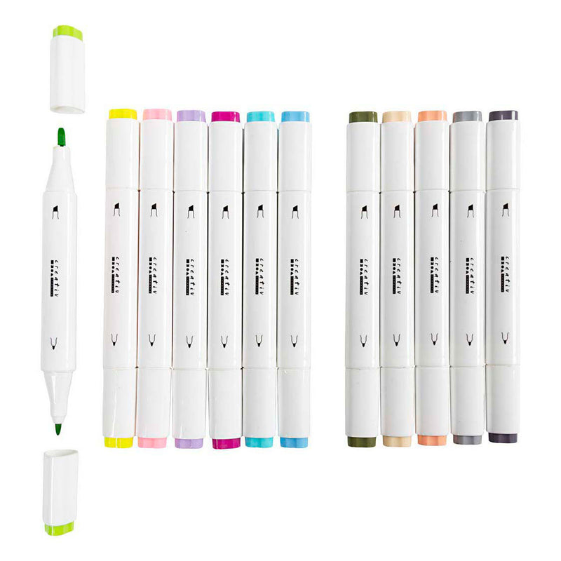 Load image into Gallery viewer, Creativ company tekenstift lijndikte 1+8mm pastelkleuren - 12st.
