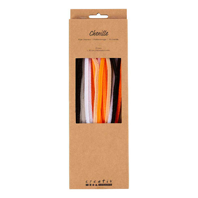 Load image into Gallery viewer, Creativ company chenille 6mm x 30cm halloween kleuren - 25st.
