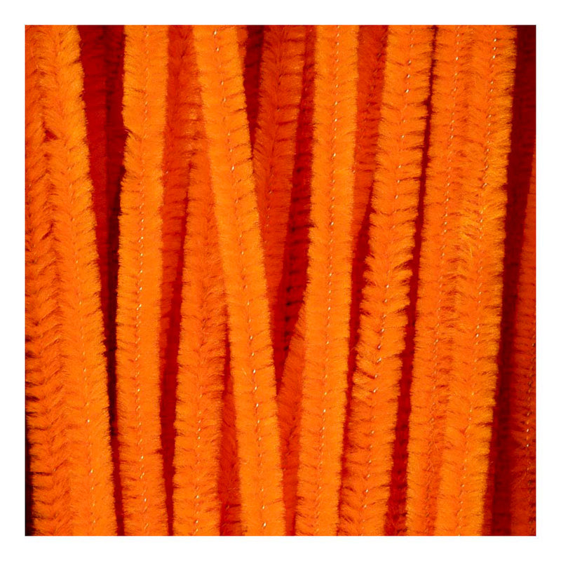 Load image into Gallery viewer, Creativ company chenille 6mm x 30cm oranje - 50st.
