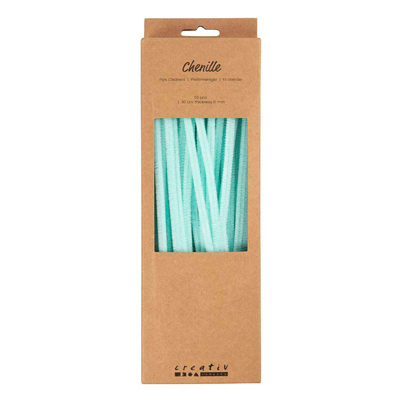 Load image into Gallery viewer, Creativ company chenille 6mm x 30cm licht turquoise - 50st.
