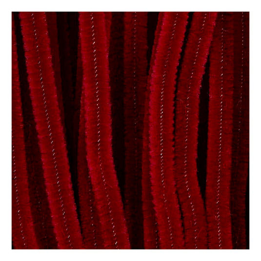 Creativ company chenille 6mm x 30cm donkerrood - 50st.