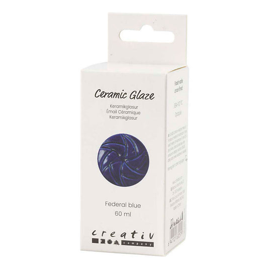 Creativ company keramiek glazuur 984-1101 c dekkend federal blue - 60ml