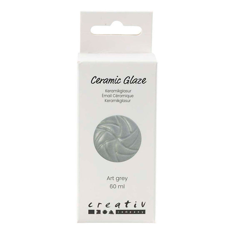 Afbeelding laden in galerijviewer, Creativ company keramiek glazuur 984-1101 c dekkend art grey - 60ml
