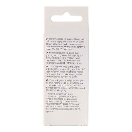 Creativ company keramiek glazuur, 984-1101 °c, transparant, helder, 60 ml 1 fles