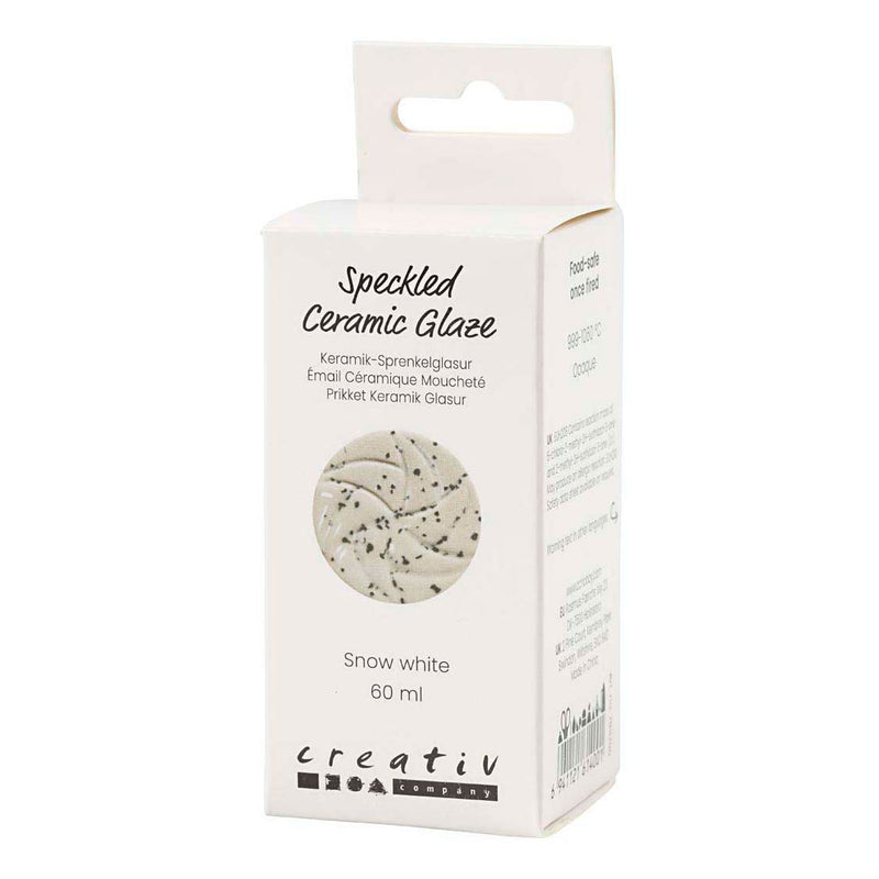 Load image into Gallery viewer, Creativ company https: www.cchobby.nl gespikkeld-keramiekglazuur-999-1060-c-dekkend-snow-white-60-ml-1-doosje
