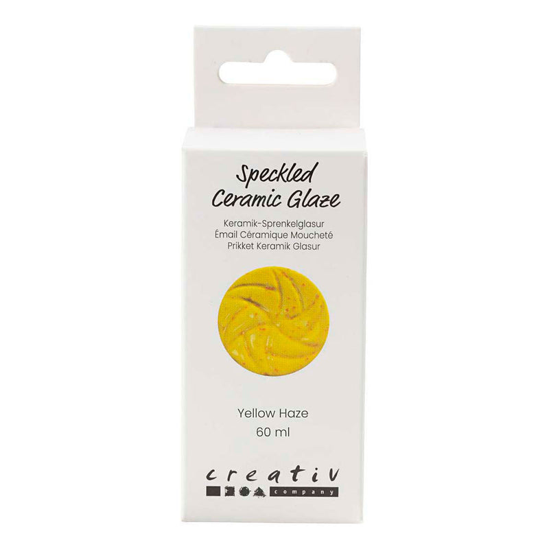 Afbeelding laden in galerijviewer, Creativ company gespikkeld keramiek glazuur 999-1060 c dekkend yellow haze - 60ml
