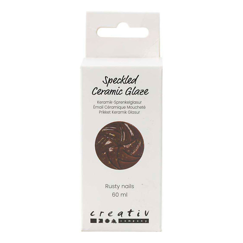 Load image into Gallery viewer, Creativ company gespikkeld keramiek glazuur 999-1060 c dekkend rusty nail - 60ml
