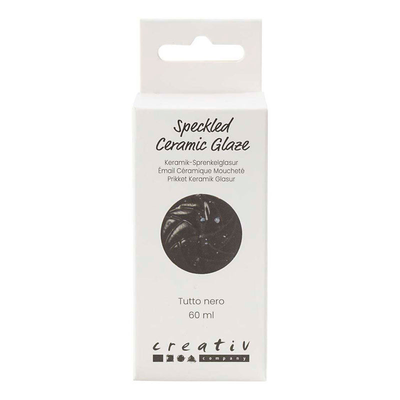 Afbeelding laden in galerijviewer, Creativ company gespikkeld keramiek glazuur 999-1060 c dekkend tutto nero - 60ml
