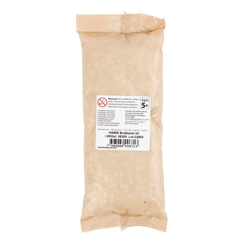 Load image into Gallery viewer, Creativ company http: www.cchobby.nl biobeads-van-nabbi-afm-5x5-mm-gatgrootte-2-5-mm-medium-wit-3000-stuk-1-doos
