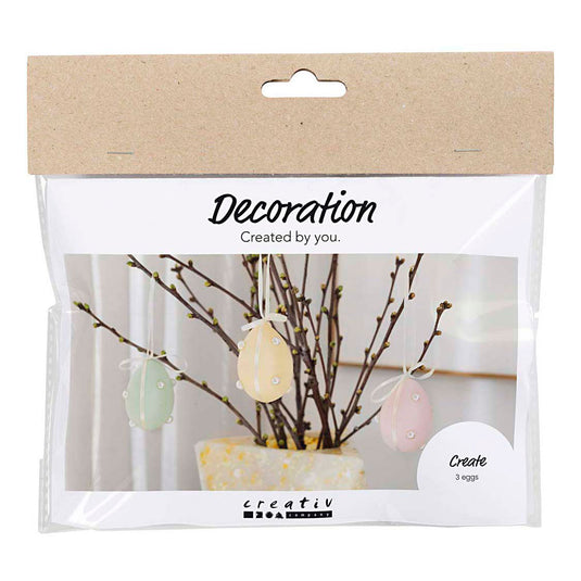 Creativ company mini hobbyset decoratie eieren pastelkleuren