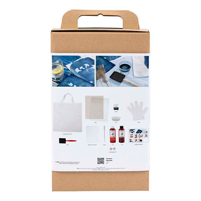 Load image into Gallery viewer, Creativ company hobbyset cyanotypie textiel blauw
