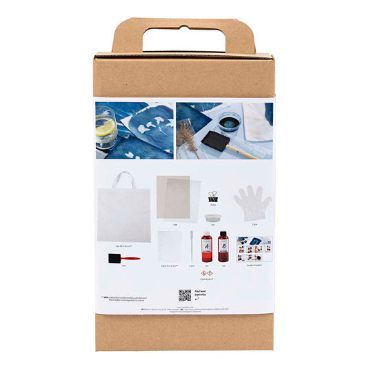 Creativ company hobbyset cyanotypie textiel blauw