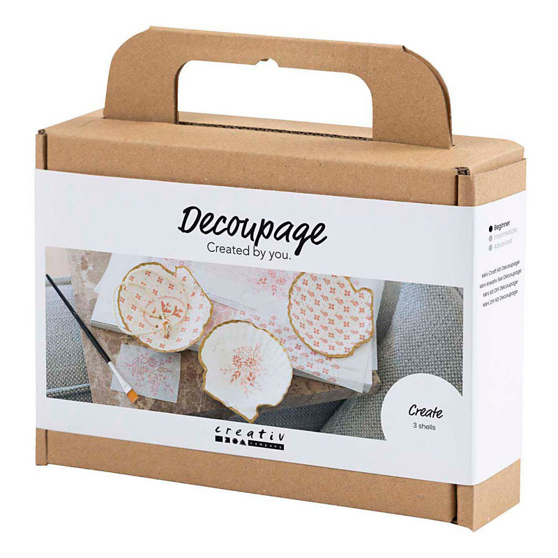 Load image into Gallery viewer, Creativ company mini hobbyset decoupage mosselschelpen lichtroze
