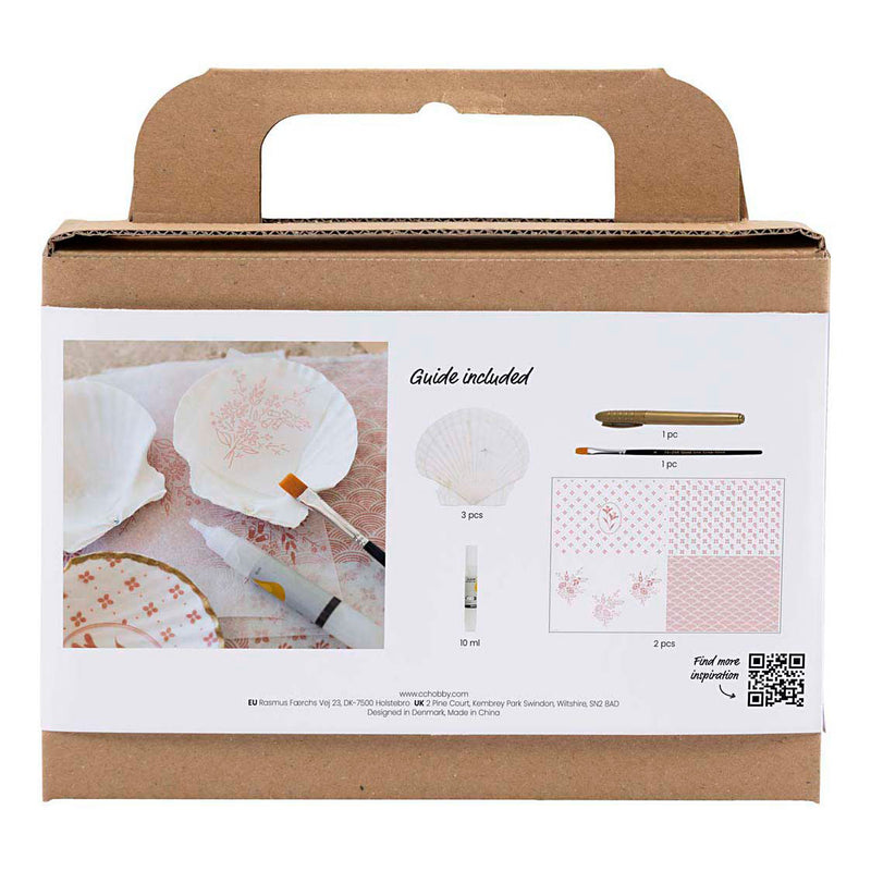 Load image into Gallery viewer, Creativ company mini hobbyset decoupage mosselschelpen lichtroze
