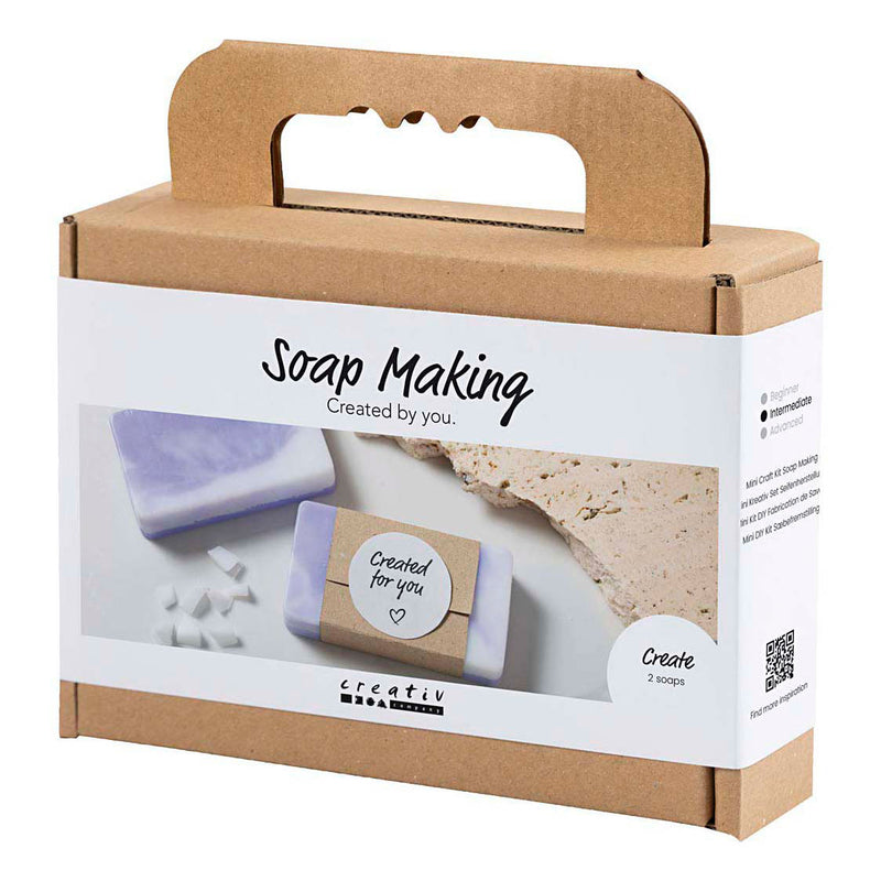 Afbeelding laden in galerijviewer, Creativ company mini hobbyset zeep maken vierkant lichtpaars
