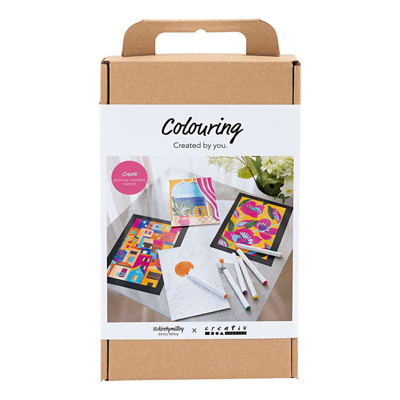Load image into Gallery viewer, Creativ company hobbyset kleuren schilderen volgens cijfers markeerstiften
