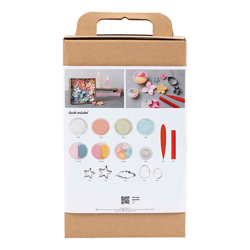 Load image into Gallery viewer, Creativ company hobbyset bloemen boetseren pastelkleuren
